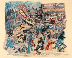 Blewy II by Red Grooms, 1971, Lithograph, offered Sep 2012