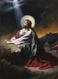 Heinrich Hofmann, Christ in Gethsemane, Oil on canvas, unframed