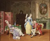 Antonio Gisbert, Love Song, Oil on wood panel