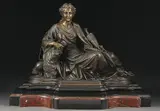 Jean-Jules Salmson, Allegory of the Arts, Bronze with dark brown patina