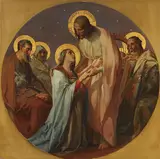 Martin von Feuerstein, The Assumption, Oil on canvas laid down
