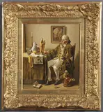 Franz Xavier Wolf, The Collector, Oil on wood
