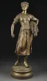 Émile Laporte, The Gleaner, Bronze with brown patina
