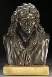 Bust of Moliere by Jean-Antoine Houdon, Bronze with brown patina, offered May 2012