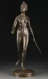Diana by Jean-Antoine Houdon, Bronze with dark brown patina, offered May 2012