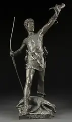 Hallali by Eugène Marioton, Bronze with dark brown/black patina, offered May 2012