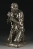 Jean Baffier, Grafting a Vine- the Artist's Father, Bronze with Dark Brown Patina