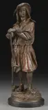 Émile-Victor Blavier, The Gleaner, Bronze with reddish brown patina