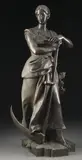 Jean-Paul Aubé, Labor, Bronze with dark brown patina