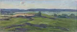 Elias Erdtman, Expansive Summer Landscape, 1920, Oil on board