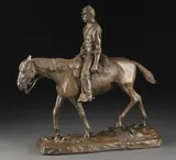 Philip Kraczkowski, Trooper's Return, Bronze with light brown patina