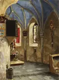 Anna Heintz, Interior Church View, 1909, Oil on canvas