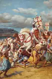 Crusaders on Their Way to Jerusalem by Continental School, Oil on canvas, offered May 2012