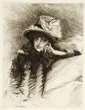 James Jacque Joseph Tissot, Berthe, 1883, Etching on paper