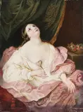Cleopatra by Guido Reni, Watercolor on ivory, offered May 2012
