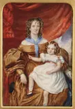 W.A. Waters, A Mother and Daughter, 1836, Watercolor and gouache on vellum