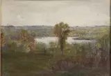 Expansive Spring Landscape by John Henry Twachtman, Oil on canvas, offered May 2012
