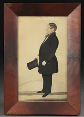 J. Evans, Full Length Portrait of a Well Dressed Man, circa 1840, Watercolor
