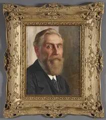 Karl Kappes, Portrait of a Bearded Man, Oil on canvas laid down on board