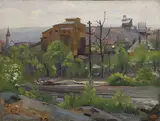 Joseph Newman, The Coal Mine, Oil on artist board