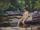 Joseph Newman, Tranquil Waters, Oil on artist board