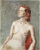 Robert Brackman, Seated Female Nude, Oil on canvas