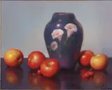 Al Jackson, Still Life With Fruit and Vase, Oil on canvas