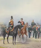 Piotr Ivanovich Balashov, A Regimental Scene, Watercolor on paper
