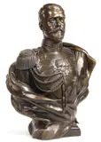 Léopold Bernhard Bernstamm, Bust of Czar Nicholas II, after the Severs model, Bronze with dark brown patina