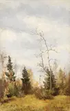 Alexei Kondratevich Savrasov, Fall Landscape, Oil on canvas