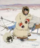 Dmitri Konstantinovich Sveshnikov, The Young Herder, Oil on canvas