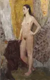 Russian School, Standing Female Nude