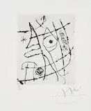 Joan Miró, El innocente (The Innocent): one plate (D. 680, C. 184), 1974, Etching, on pearl Japan paper, with full margins