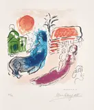 Marc Chagall, Maternité au centaure (Motherhood and the Centaur) (M. 195), 1957, Lithograph in colours, on Arches paper, with full margins