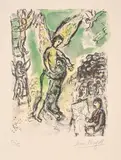 Marc Chagall, La lutte de Jacob et de l'ange (The Struggle of Jacob and the Angel) (M. 657), 1972, Lithograph in colours, on Arches paper, with full margins