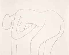 Roger Hilton, Untitled: six drawings, circa 1969, Six unique drawings in various media, including one in black ink and five in graphite, all on wove paper