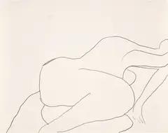 Roger Hilton, Untitled: six drawings, circa 1969, Six unique drawings in various media, including one in black ink, one in blue ink and four in graphite, all on wove paper
