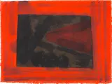 Howard Hodgkin, Here We Are in Croydon (H. 49), 1979, Lithograph in colours with hand-colouring in watercolour and gouache, on Moulin d'Auvergne handmade paper, the full sheet