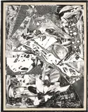 Frank Stella, Swan Engraving Framed I, from Swan Engravings (T. 608, A. & K. 167), 1984, Etching and relief, on TGL handmade paper, the full sheet