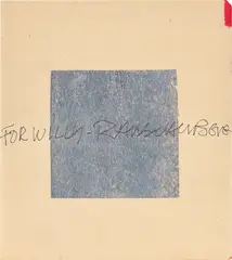 Robert Rauschenberg, Untitled, circa 1970, Silver foil, on Japan paper, with full margins, with accompanying photograph