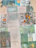Robert Rauschenberg, Deposit, from America: The Third Century, 1975, Screenprint in colours with hand-colouring, on wove paper, the full sheet, with the accompanying blue, red and white fabric-covered portfolio