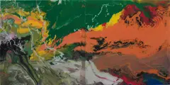 Flow (P15) by Gerhard Richter, 2016, Digitaler Farbfotoabzug auf Diasec, sold Sep 2023