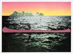 Canoe Island by Peter Doig, 2000, Screenprint in colours, on Somerset paper, the full sheet, sold Sep 2023
