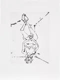 Georg Baselitz, Spielt die Musik (Black) (Plays the Music, Black), 2022, Etching, on Somerset paper, with full margins