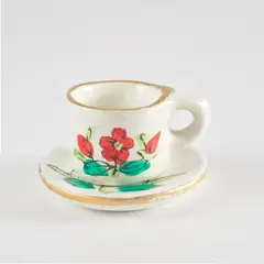 Cup & Saucer by Rachel Whiteread, 2008, Hand-painted cast bronze cup and saucer, contained in the original handmade felt-lined wooden presentation box engraved , offered Sep 2023