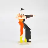 Allen Jones, Dancing Couple, 2014, Multiple comprised of etched brass, hand painted in acrylic, with a corian base, contained in the original wooden and Perspex display box