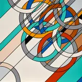 Sarah Morris, 1980 (Rings), 2009, Screenprint in colours, on Somerset paper, the full sheet
