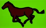 Julian Opie, Galloping Horse 3 (C. 266), 2013, Acrylic box panel in colours with inlaid and overlaid components