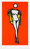Woman Taking Off Man's Shirt by Julian Opie, 2003, Screenprint in colours, on wove paper, with full margins, sold Sep 2023