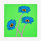 Michael Craig-Martin, Gerberas, from The Help Portfolio, 2020, Screenprint in colours, on Arches 88 paper, with full margins